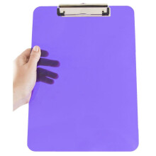 LEKRPAPR Muanyag vglapok alacsony profil fm kapcsos - Letter mretu (9 x 12,5) - Lila lila - 12 klipszes tbla/csomag