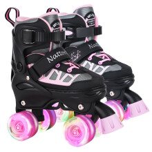 Børn rulleskøjter til piger og drenge 4 Størrelser Justerbare rulleskøjter med Light Up Wheels Outdoor & Indoor Roller Skates For Kids Børn Begyn