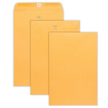 Enveloppes     fermoir EnDoc 10 x 15 pouces - Paquet de 100 enveloppes kraft brun gomm   es pour catalogues postaux - Enveloppes Manille 10 x 15 pouc