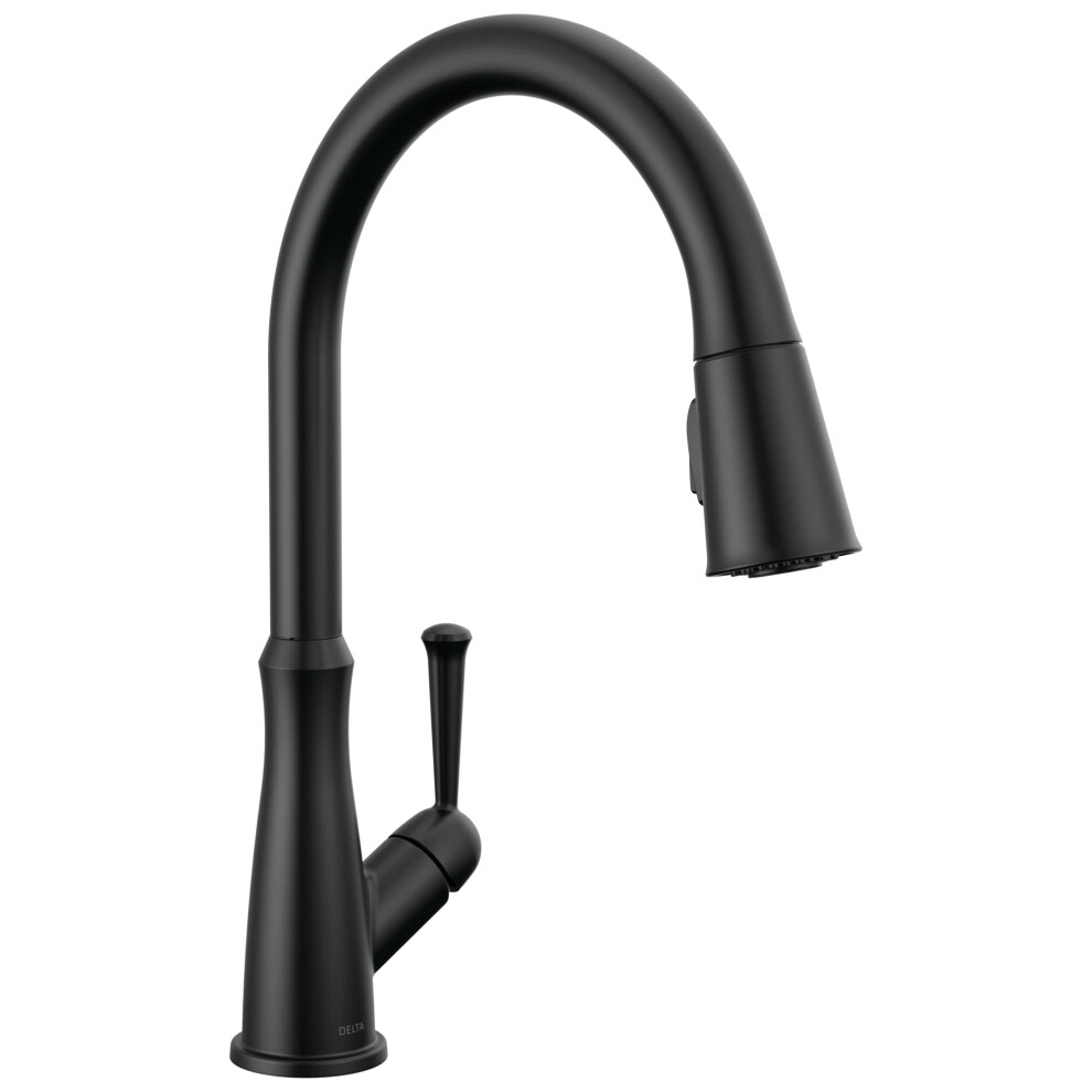 Photos - Tap Delta Faucet Westville Matte Black Kitchen Faucet Black Kitchen Faucets with Pull Down Sprayer Kitchen Sink Faucet Faucet fo
