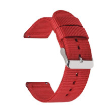 (rot -18 mm) Nylon-Canvas-Uhrenarmband für Herren, Schnellverschluss-Armbänder, 18–24 mm