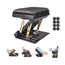 Poggiapiedi Leermart per scrivania da lavoro, regolabile in altezza su 4 livelli, ergonomico, pieghevole, per computer da gioco in ufficio, poggi