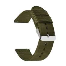 (Legergroen - 18 mm) Nylon canvas horlogeband voor heren Horlogebanden met snelle ontgrendeling 18-24