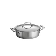 Tramontina Braadpan met deksel, roestvrijstalen drielaagse bodem, 3 Qt 80101/003DS