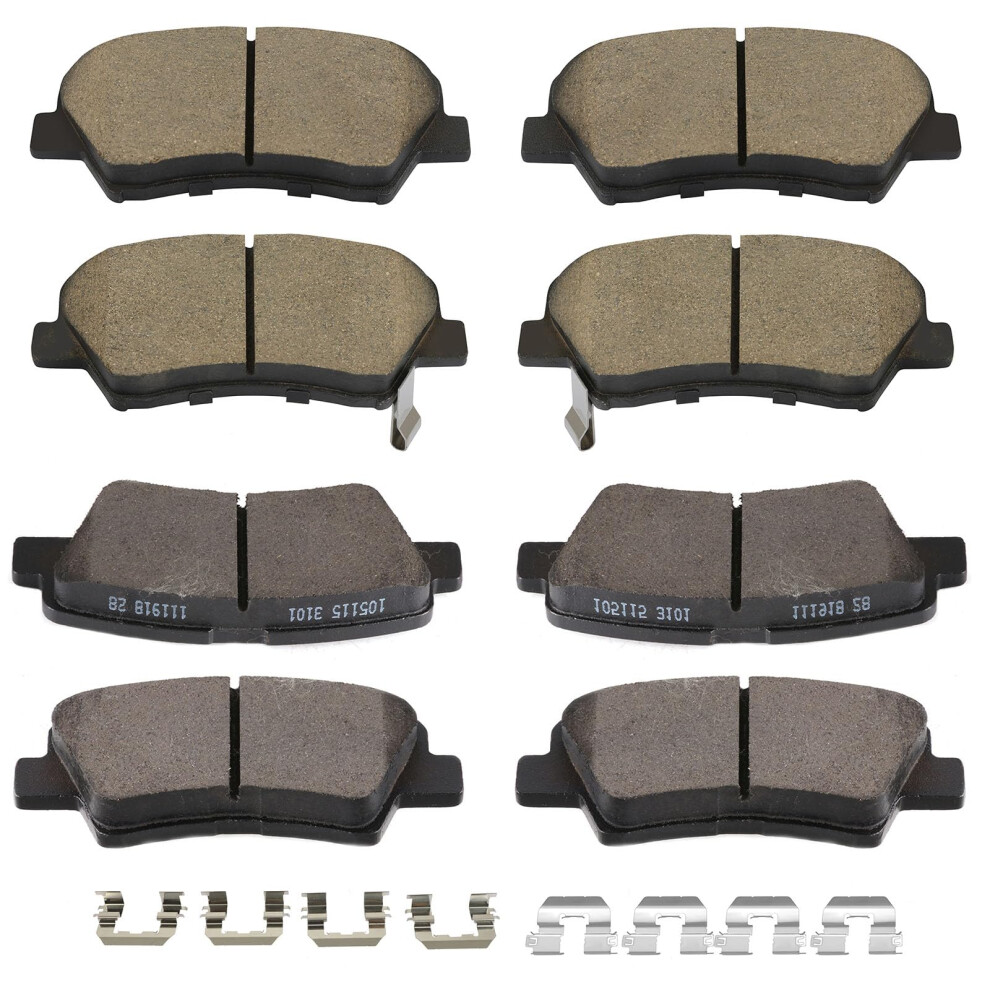Scitoo D1543 D1544 Front Ceramic Rear Semi-Metallic Brake Pads Sets W/Hardware Replacement For Hyundai For Elantra 2011-2016 For Hyundai For Elantra G 198519877029