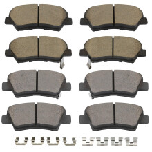 SCITOO D1543 D1594 Ceramic Brake Pads Sets Front & Rear w/Hardware Replacement For Hyundai For Accent/For Elantra Coupe/For Elantra GT/For Veloster