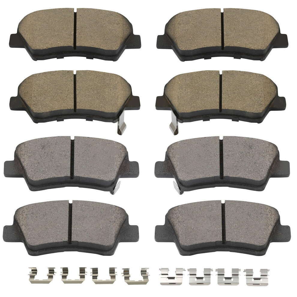 Scitoo D1543 D1594 Ceramic Brake Pads Sets Front & Rear W/Hardware Replacement For Hyundai For Accent/For Elantra Coupe/For Elantra Gt/For Veloster F 198519877012