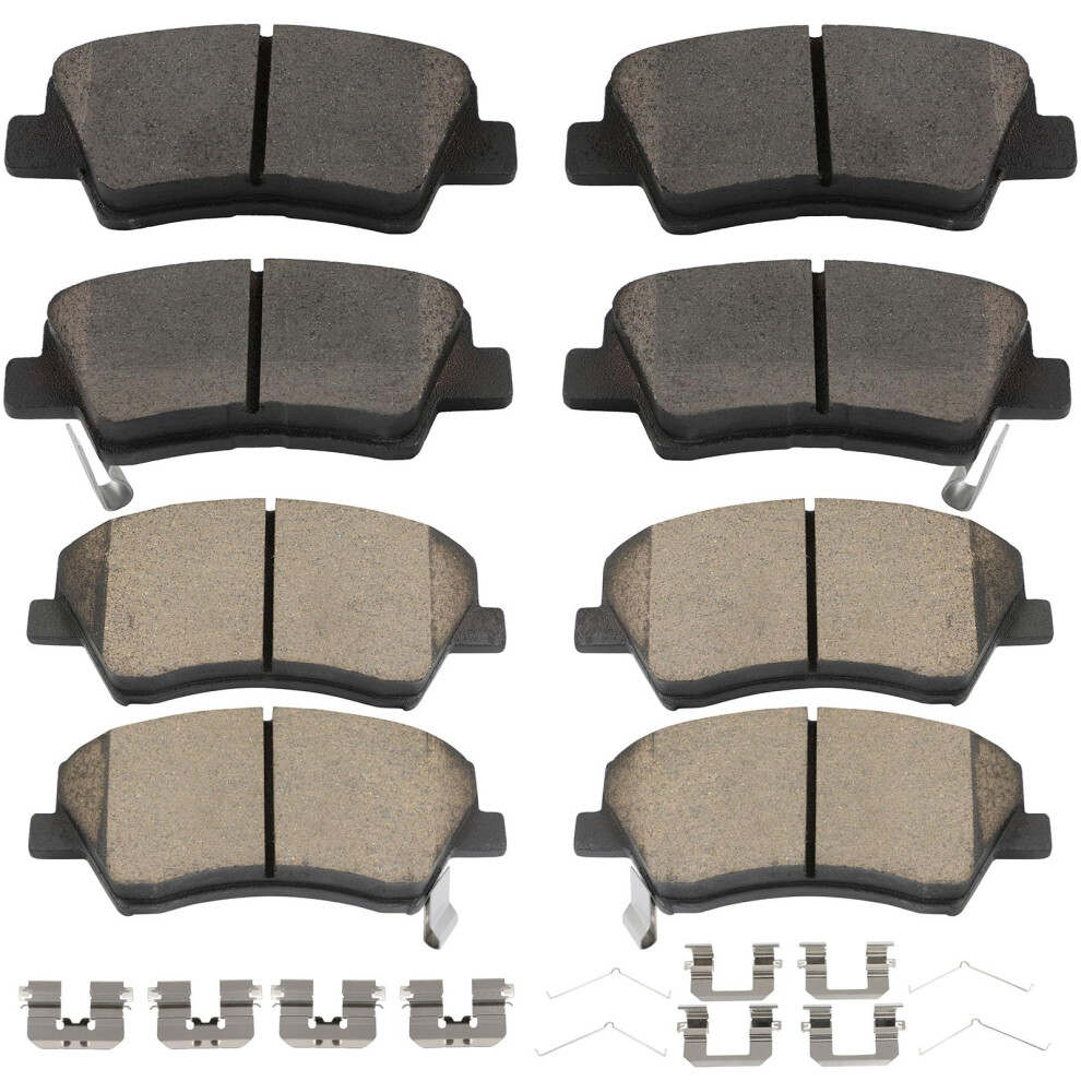 Scitoo D1912 D1812 Front & Rear Ceramic Brake Pads Sets W/Hardware Replacement For Hyundai For Elantra 2017-2020 For Hyundai For Ioniq 2017-2020 For K 198519877692
