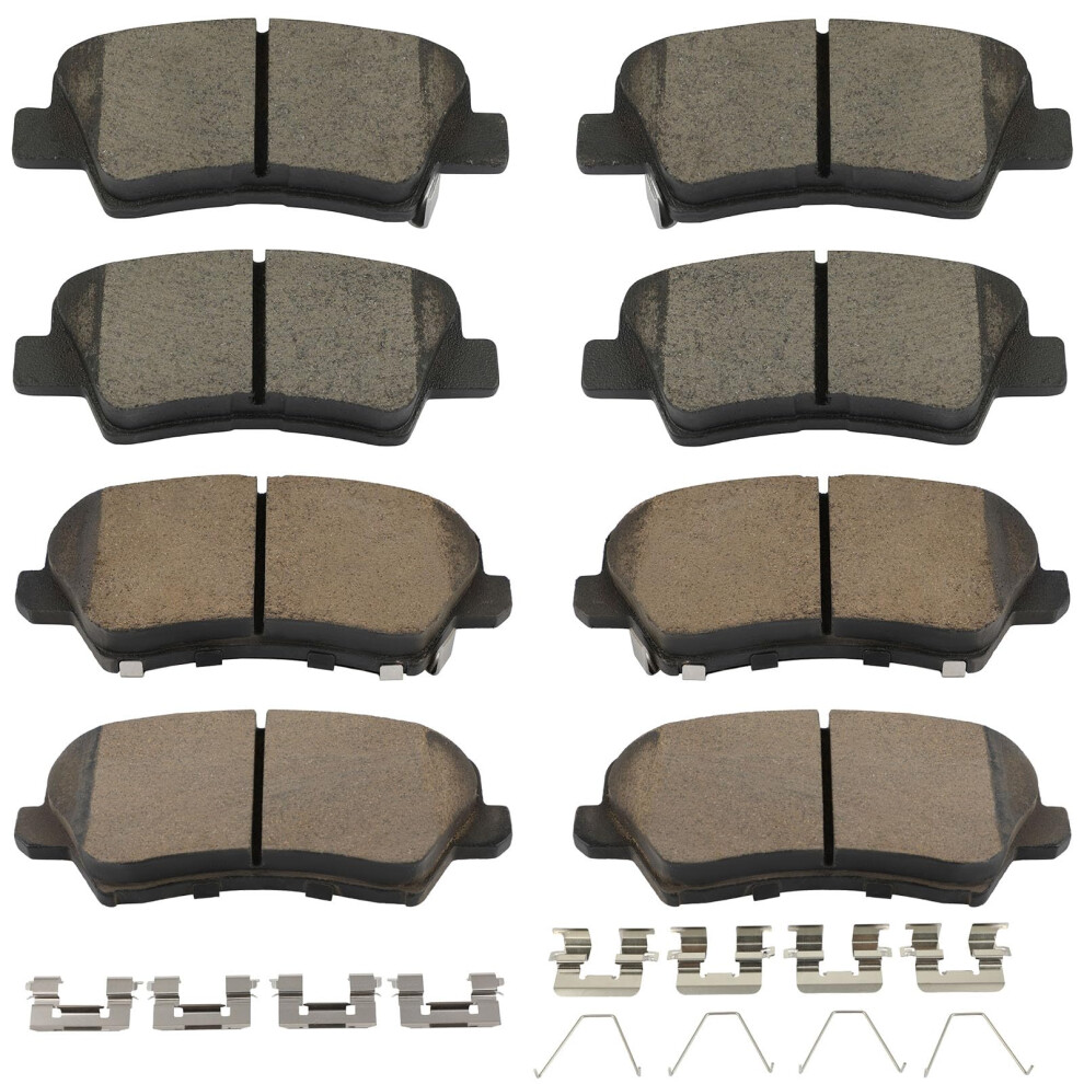 Scitoo D1813 D1971 Front & Rear Ceramic Brake Pads Sets W/Hardware Replacement For Hyundai For Elantra Gt 2017 For Hyundai For Veloster 2016 2017 2019 198519877746