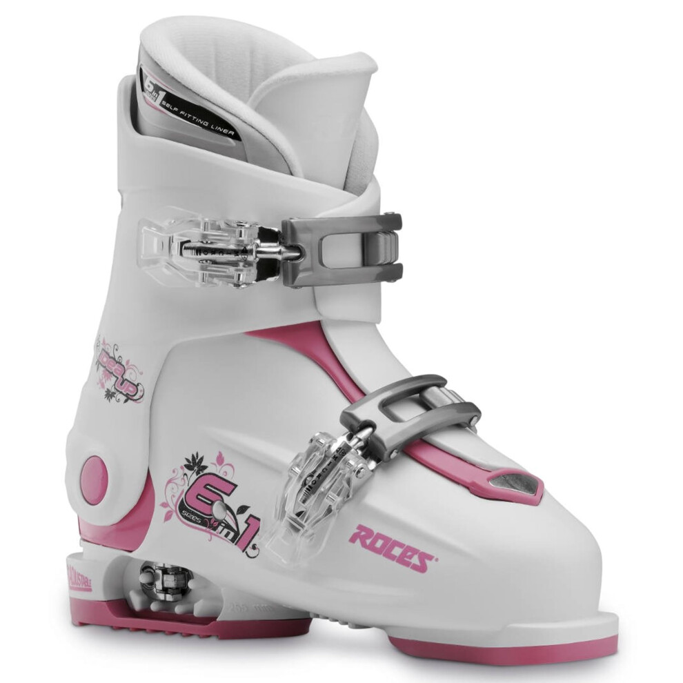 Roces Adjustable Youth Ski Boot - Size 19.0-22.0 - White/Deep Pink-image-OPC-PGT8SJG-NEW