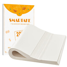 SMARTAKE 200 szt. Papier pergaminowy Arkusze do pieczenia 17 x 26 cali Nieprzywierajacy, wstepnie naciety pergamin do pieczenia Nadaje sie do pieczen