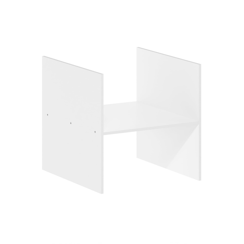 Furinno Cubicle H-Shelf Cube Organizer Insertar blanco