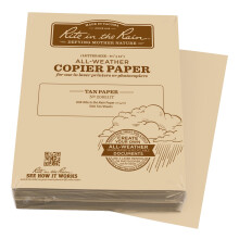 Rite In The Rain wetterfestes Kopierpapier in Gro  packungen, 8,5 x 11 Zoll, 20#, hellbraun, 500 Blatt (Nr. 208511T)