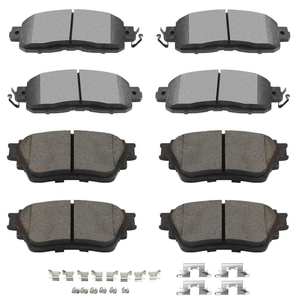 Scitoo D1650 D2200 Front Semi-Metallic Rear Ceramic Brake Pads Sets W/Hardware Replacement For Nissan For Altima 2019-2022 198519876787