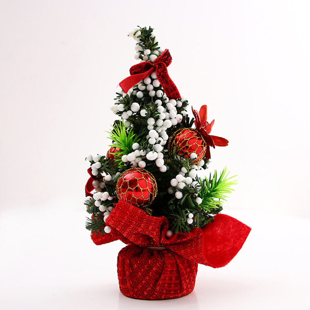 (01) Mini sapin de Noël, petits ornements d'arbre de Noël, arbre de Noël artificiel de table pour Noël
