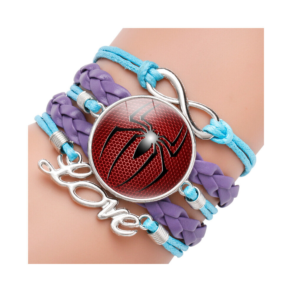 (04) Bracelet multicouche en pierre du temps violet, bijoux unisexe amusants