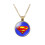 (06) Vintage Time Superman Gem Collier Pendentif Style de Bande Dessinée 1