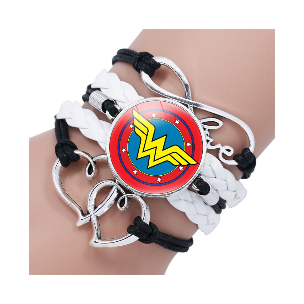 (10) Bracelet avec logo de héros géométrique avec pierre du temps et motif d'amour