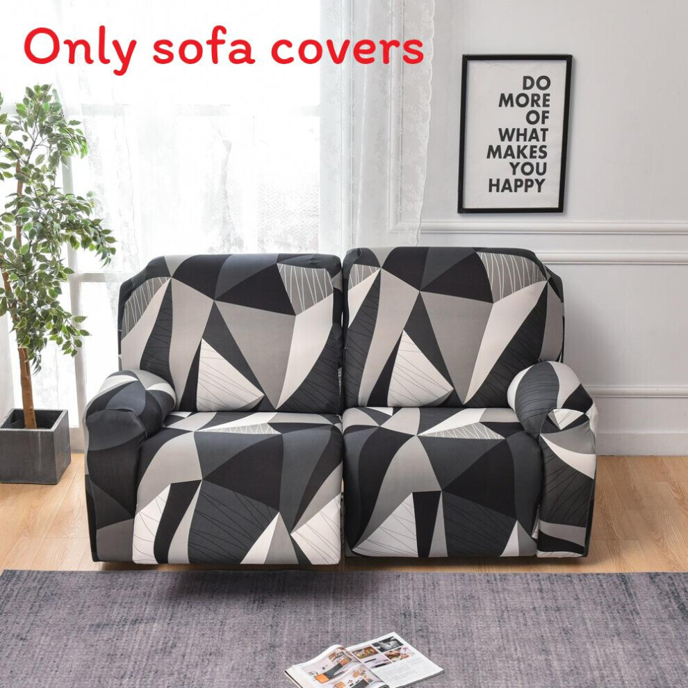 (2 places noir) housses de fauteuil inclinable couverture complète canapé protéger housse de protection