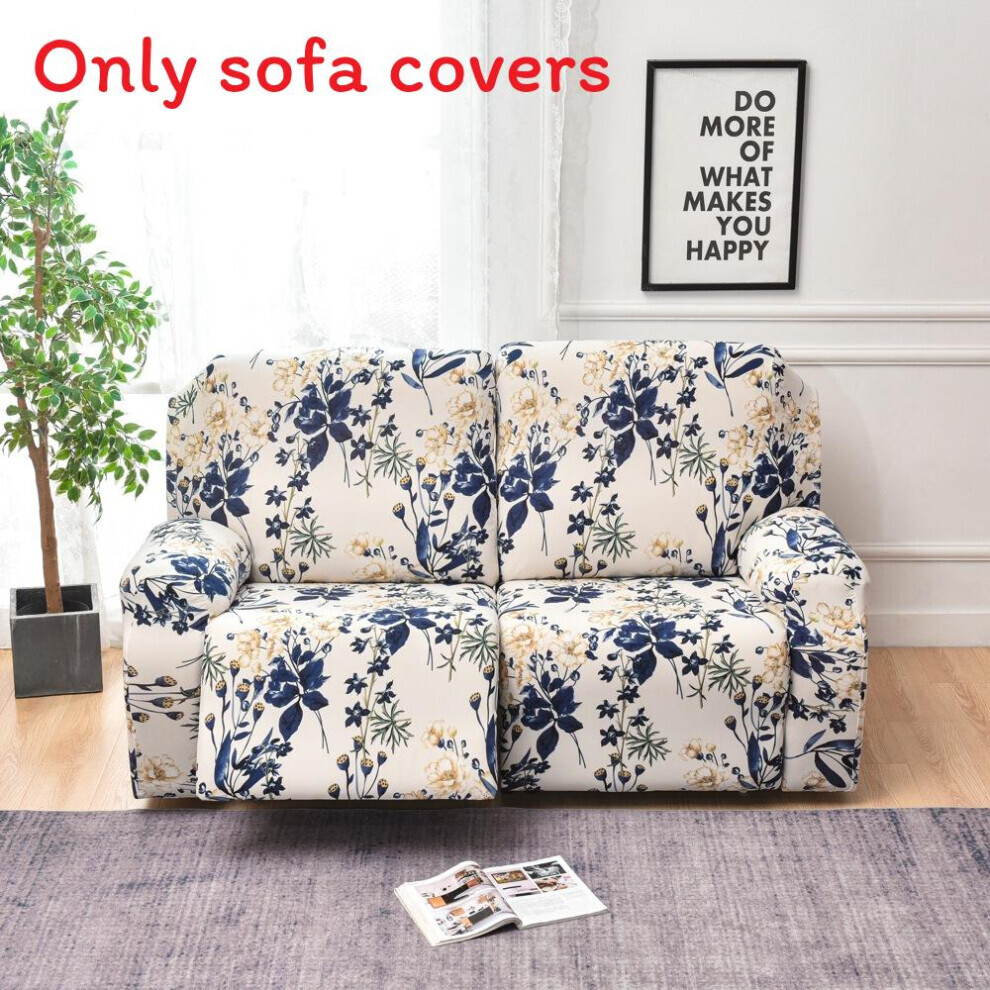 (2 places bleu blanc) housses de fauteuil inclinable housse complète protection de canapé housse de