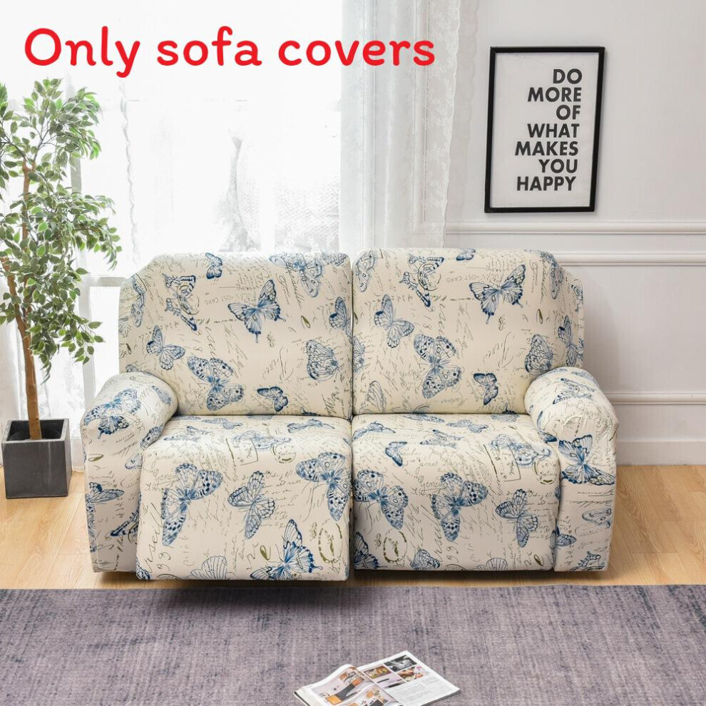 (2 places blanc) housses de fauteuil inclinable couverture complète canapé protéger housse de protection