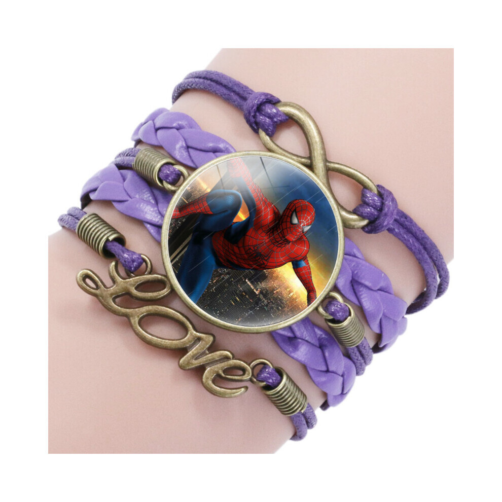 (22503011) Bracelet en pierre multicouche violet temps bijoux unisexe