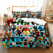 (20, King(220*240 cm)) ROBLOX Literie Simple Double Housse de Couette Dessin Animé Enfants Housse de