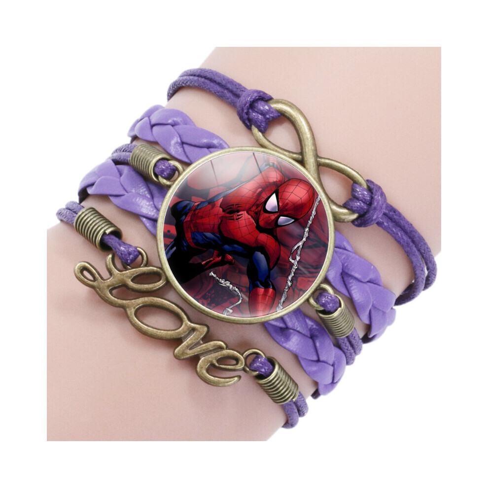 (22503016) Bracelet en pierre multicouche violet temps bijoux unisexe