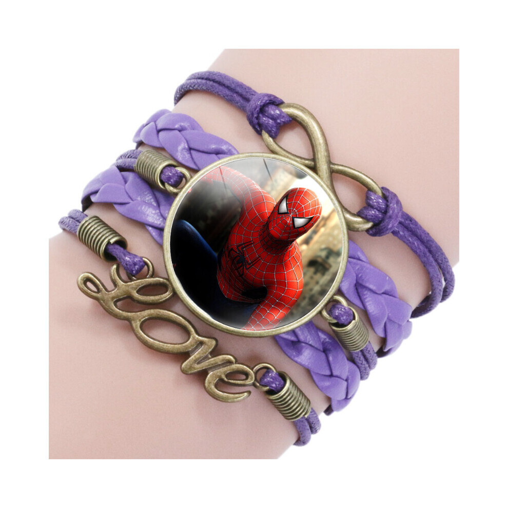 (22503019) Bracelet en pierre multicouche violet temps bijoux unisexe