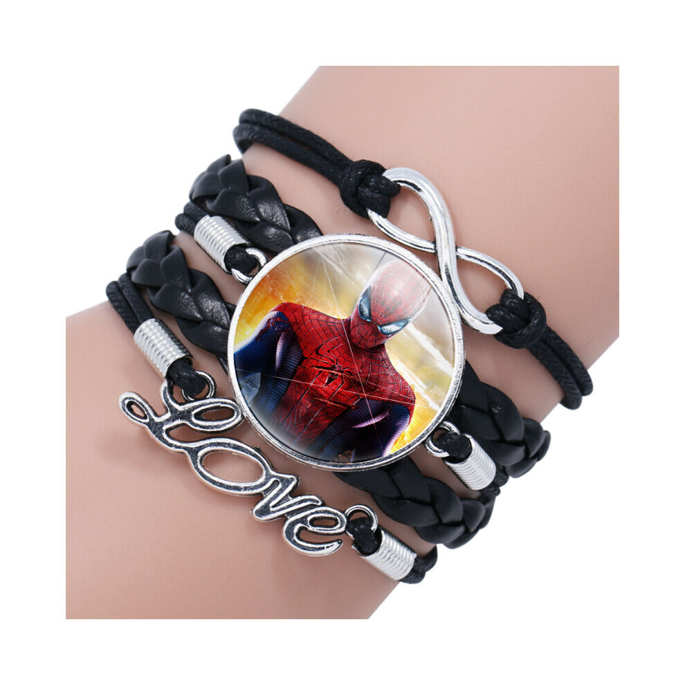 (22502001) Bracelet noir multicouche cool pour souvenirs de tournée