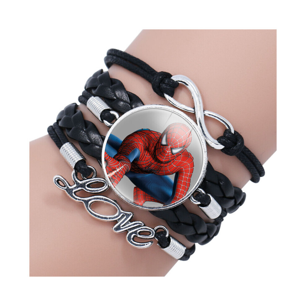 (22502007) Bracelet noir multicouche cool pour souvenirs de tournée