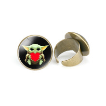 (26009501) Bague Yoda polyvalente pour bébé, bijoux inspirés du métal galvanisé réglable