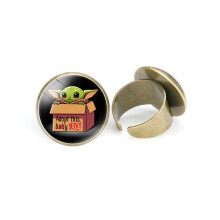 (26009503) Bague Yoda polyvalente pour bébé, bijoux inspirés du métal galvanisé réglable