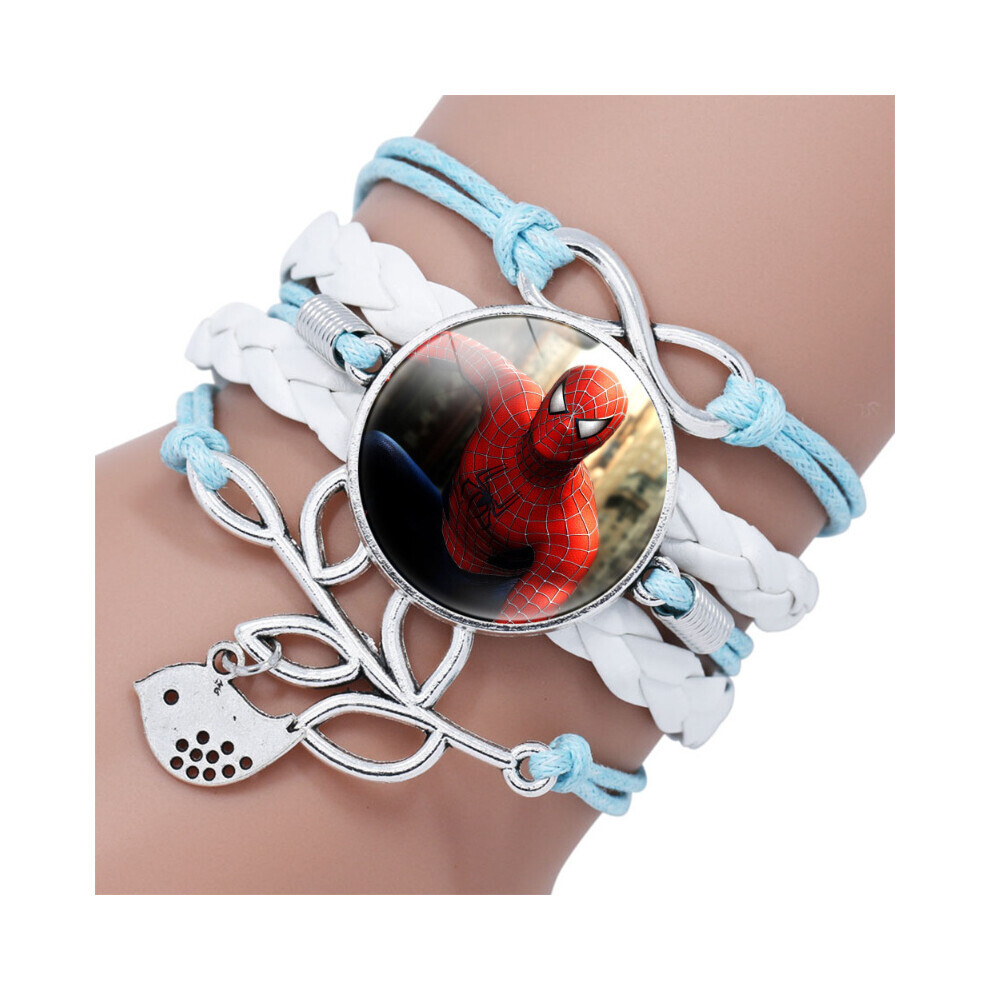 (2619) Bracelet multicouche de gemme de temps de conception à la mode de feuille