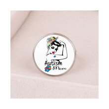 (26406701) Bague réglable en métal avec pierres précieuses pour enfants autisme ouvert série Carethemed