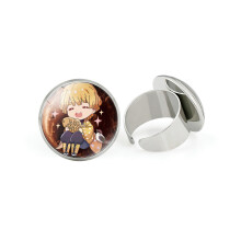 Bague réglable Demon Slayer, tendance, ajustement universel, bijoux Anime plaqués en métal, (9403)
