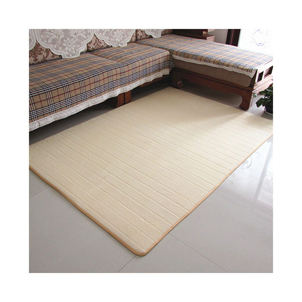 (Beige, 40x60cm) Shaggy doux absorbant antidérapant tapis de bain salle de bain douche maison tapis