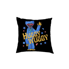 (Noir jaune, lin) nouveauté enfants coquelicot récréation taie d'oreiller 45 cm enfants mignon Huggy
