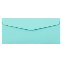 JAM PAPPER #10 Business Premium Kuvert - 4 1/8 x 9 1/2 - Aqua Blue - Bulk 500/Ld
