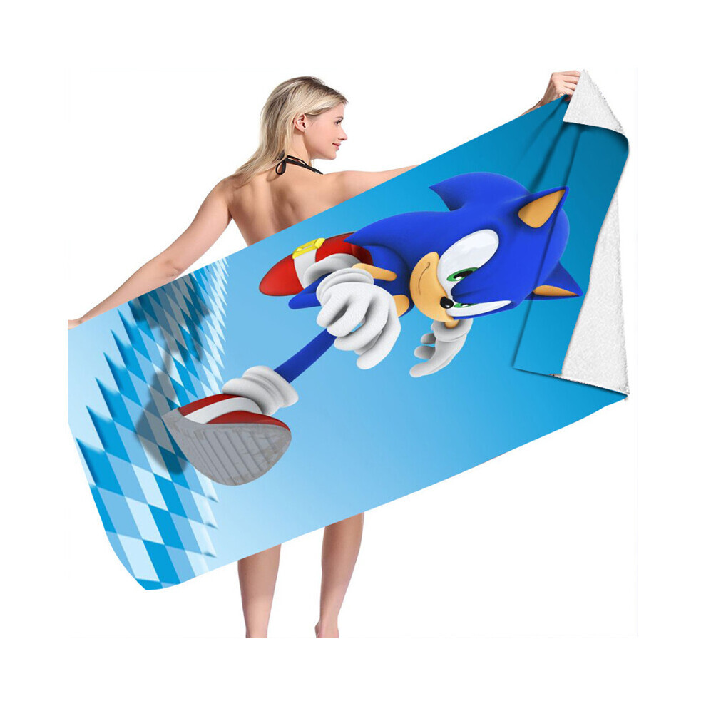 (Bleublanc, 70*150 cm) serviette de plage sonique serviette de bain de plage en microfibre variété carré