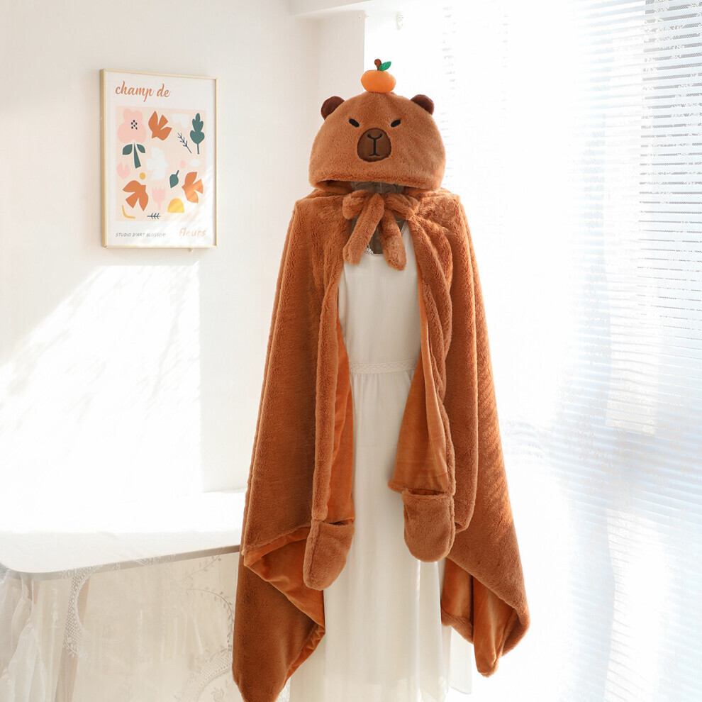 (Marron) Sanrio Hangyodon Castor Cape Couverture Dessin animé Mignon Salon Chambre Fournitures