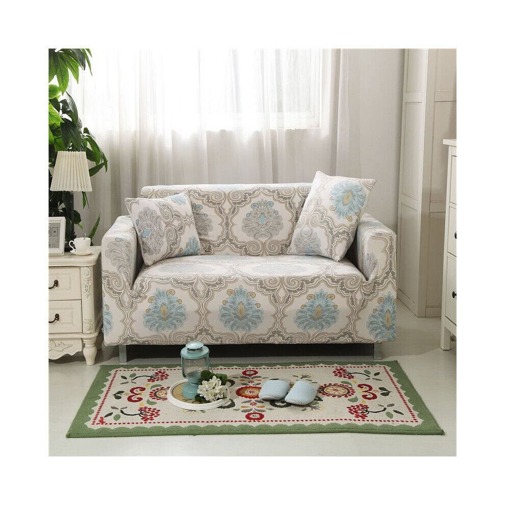 (Fleur, 1 place) Housse de canapé Housse de canapé Extensible pour la décoration du Salon 1 2 3 4