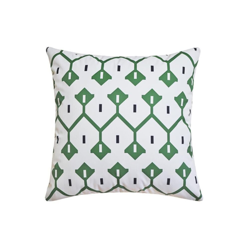 (Vert B, 40*40cm/16*16in) Housse de coussin imperméable, jet d'oreiller, extérieur, maison