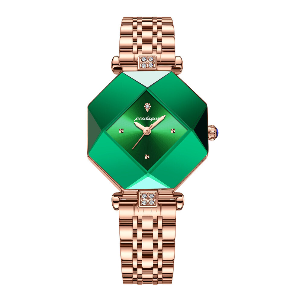 (Or vert) Ultra mince femmes montre calendrier Quartz affaires mode polyvalente