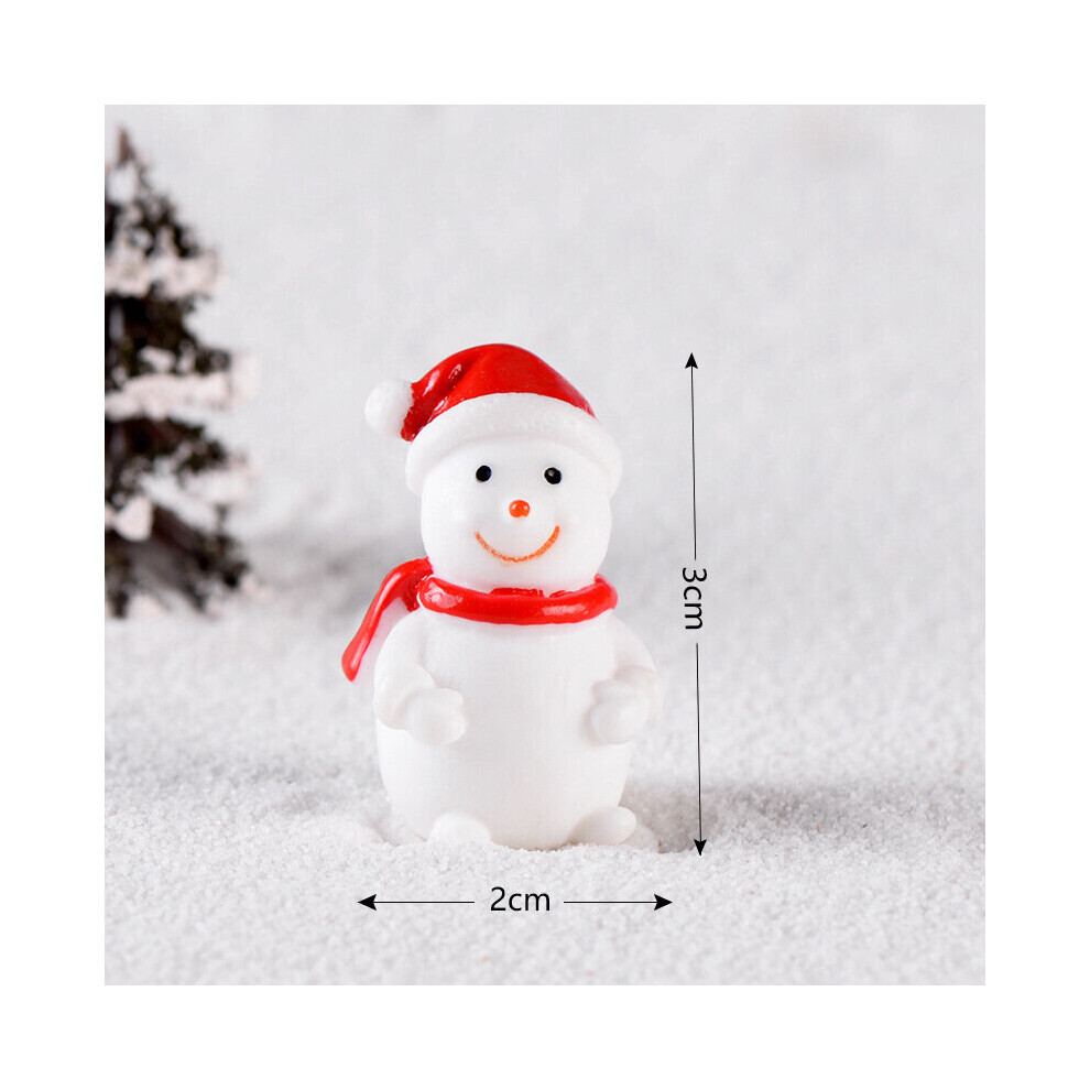 (Bonhomme de neige écharpe rouge) ornement de noël en résine père noël bonhomme de neige arbre Micro