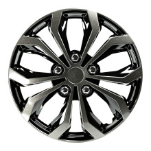 Pilot Automotive WH138-17GB 17 Tum Spyder Svart & Gunmetal Grå Universella Hjulkapslar - 4-Pack