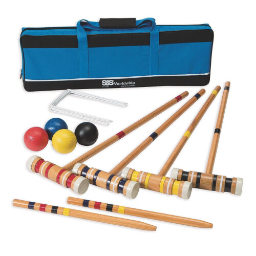 S&S Worldwide Recreational 4-spelare krocket set