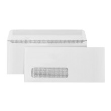 500 Number 10 Single Window Envelopes - Thick Gummed Seal - Designed for Secure Mailing of Quickbooks Checks Invoices Business Statements Personal