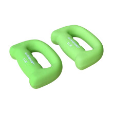 Gymenist Set of 2 Hand Shaped Neoprene Exercise Workout Jogging Walking Cardio Dumbbells Pair (3-LB Green)