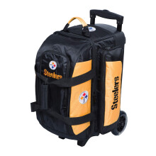 Strikeforce Bowling NFL Pittsburgh Steelers Two Ball Bowling Roller Bag with Ball Shoe and Accessory Pockets